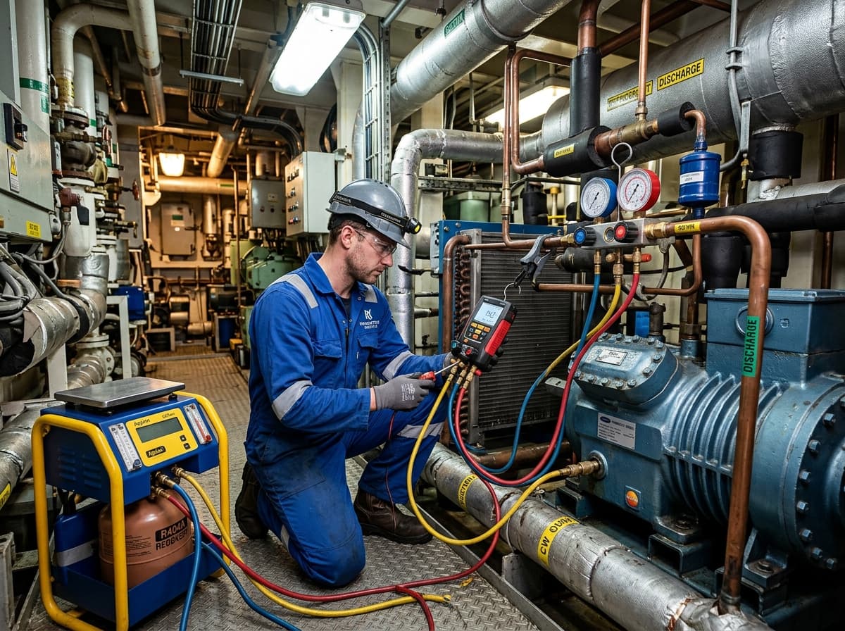 Maritime HVAC intervention aboard vessel